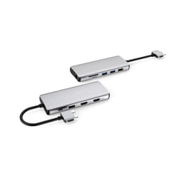 eSTUFF USB-C Dual USB-C Dock USB 3.2 Gen 1 (3.1 Gen 1) Type-C 5000 Mbit/s Aluminium