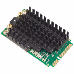 Mikrotik R11E-2HPND, Interne, Sans fil, Mini PCI Express, RF sans fil, Wi-Fi 4 (802.11n), Vert, Noir