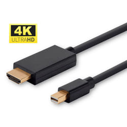 Microconnect MDPHDMI2B-4K câble vidéo et adaptateur 2 m Mini DisplayPort HDMI Type A (Standard) Noir