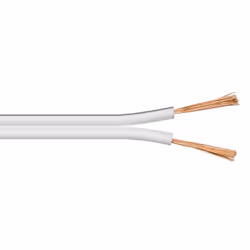 Microconnect AUDSPEAKER2-50C, Mâle, Mâle, Aluminium cuivré (CCA), 50 m, Blanc