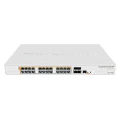 Mikrotik CRS328-24P-4S+RM commutateur réseau Géré L2/L3 Gigabit Ethernet (10/100/1000) Connexion Ethernet, supportant l'alimentation via ce port (PoE) 1U Blanc