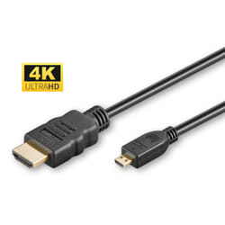 Microconnect HDM19191V2.0D câble HDMI 1 m HDMI Type D (Micro) HDMI Type A (Standard) Noir