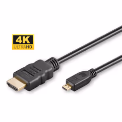 Microconnect HDM19195V2.0D, 5 m, HDMI Type D (Micro), HDMI Type A (Standard), 4096 x 2160 pixels, Compatibilité 3D, Noir