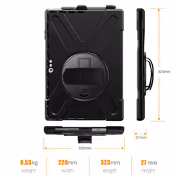 eSTUFF ES681890-BULK étui pour tablette 12.3" Housse Noir - Vue supplémentaire 5