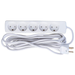 Microconnect GRU0055WDK multiprise 5 m 5 sortie(s) CA Intérieure Blanc