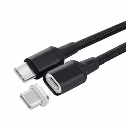 Microconnect USB3.1CC1-MAGNET, 1 m, USB C, USB C, USB 3.2 Gen 1 (3.1 Gen 1), 5000 Mbit/s, Noir