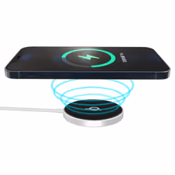 eSTUFF ES638100 chargeur d'appareils mobiles Smartphone Aluminium Secteur Recharge sans fil Charge rapide Intérieure