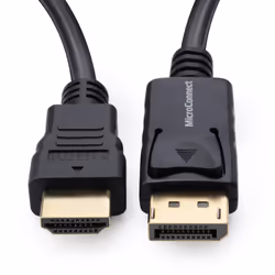 Microconnect MC-DP-HDMI-500 câble vidéo et adaptateur 5 m DisplayPort Noir