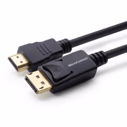 Microconnect MC-DP-HDMI-1000, 10 m, DisplayPort, HDMI, Mâle, Mâle, Droit