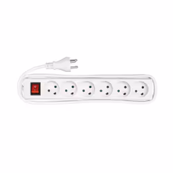 Microconnect MC-GRU0630DK, 3 m, Intérieure, Type K, Type K, Blanc, 6 sortie(s) CA