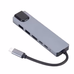 eSTUFF ES623012, USB 3.2 Gen 1 (3.1 Gen 1) Type-C, 100 Mbit/s, Gris, 4K Ultra HD, HDMI, Aluminium
