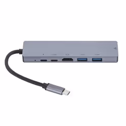 eSTUFF ES623012 station d'accueil USB 3.2 Gen 1 (3.1 Gen 1) Type-C Gris