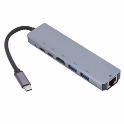 eSTUFF ES623012 station d'accueil USB 3.2 Gen 1 (3.1 Gen 1) Type-C Gris