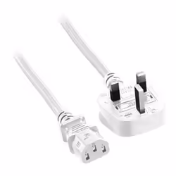 Microconnect PE090420W, 2 m, Prise d'alimentation type G, Coupleur C13, 10 A