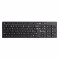 eSTUFF GLB212302, Taille réelle (100 %), Sans fil, USB, Clavier à membrane, QWERTY, Noir
