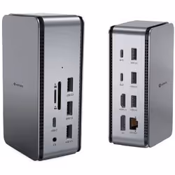 eSTUFF ES623015, Avec fil, USB4, 100 W, 3,5 mm, USB Type-C, 2500 Mbit/s