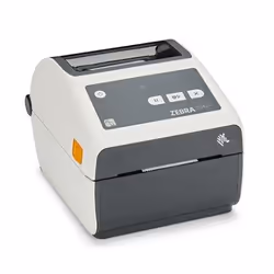 Zebra ZD421T, Transfert thermique, 203 x 203 DPI, 102 mm/sec, Avec fil &amp;sans fil, Gris, Blanc