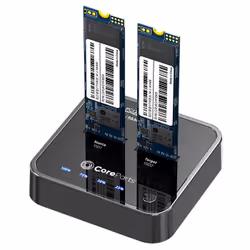 CoreParts MS-CLONER-NVME, SSD, M.2, USB 3.2 Gen 2 (3.1 Gen 2) Type-C, 10 Gbit/s, Noir, Plastique