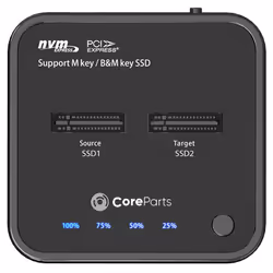 CoreParts MS-CLONER-NVME Station d'accueil de disques de stockage USB 3.2 Gen 2 (3.1 Gen 2) Type-C Noir