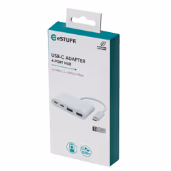 eSTUFF ES625002 hub & concentrateur USB 3.2 Gen 1 (3.1 Gen 1) Type-C 10000 Mbit/s Blanc - Vue supplémentaire 4