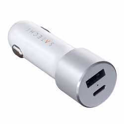 Satechi ST-TCPDCCS chargeur d'appareils mobiles Blanc Allume-cigare Charge rapide Auto