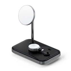 Satechi ST-WMCS3M chargeur d'appareils mobiles Écouteurs, Casque, Téléphone portable, Smartphone, Smartwatch, Montre Noir USB Recharge sans fil Intérieure