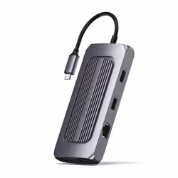 Satechi ST-UCMXAM, USB 3.2 Gen 1 (3.1 Gen 1) Type-C, 100 W, 1000 Mbit/s, Gris, MicroSD (TransFlash), SD, 60 Hz