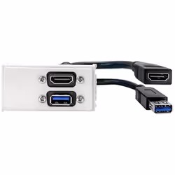 Vivolink WI221295, HDMI + USB A, 2 module(s), USB 3.2 Gen 1 (3.1 Gen 1), Blanc, 20 g, 173 mm