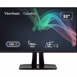 Viewsonic VP56, 81,3 cm (32"), 3840 x 2160 pixels, 4K Ultra HD, LED, 5 ms, Noir