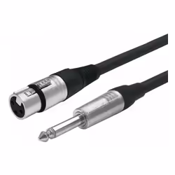 Vivolink PROAUDXLRFJACK1, XLR, Femelle, 6,35 mm, Mâle, 1 m, Noir