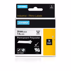 DYMO Polyester Permanent IND, Noir sur blanc, Multicolore, Polyester, -40 - 150 °C, UL 969, DYMO