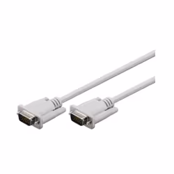 Microconnect VMM102C, 2 m, VGA (D-Sub), VGA (D-Sub), Blanc, Mâle/Mâle, 18 g