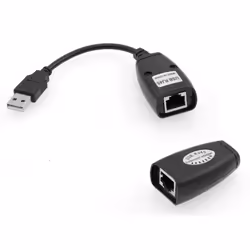 Microconnect USB CAT5e UTP 60m, Émetteur et récepteur réseau, 60 m, Cat5, Windows 7 Enterprise, Mac OS 9.0, Noir