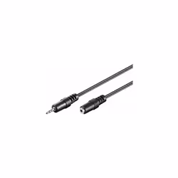 Microconnect Audio 2.5mm M / F - 2M, 2,5 mm, Mâle, 2,5 mm, Femelle, 2 m, Noir