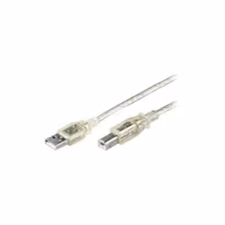 Microconnect USBAB3T, 3 m, USB A, USB B, Mâle/Mâle, Transparent