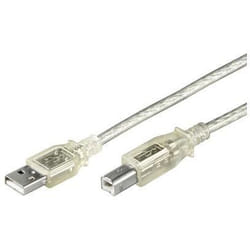Microconnect USB2.0 A-B 1m M-M câble USB USB A USB B Transparent