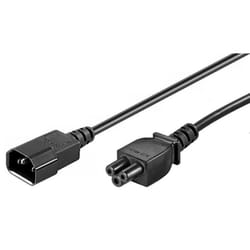 Microconnect PE080618 câble électrique Noir 1,8 m Coupleur C14 Coupleur C5