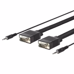 Microconnect MONGG7BMJ, 7 m, VGA (D-Sub) + 3,5 mm, VGA (D-Sub) + 3,5 mm, Or, 3,5 mm (1/8"), Cuivre