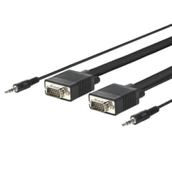 Microconnect MONGG7BMJ câble vidéo et adaptateur 7 m VGA (D-Sub) + 3,5 mm Noir