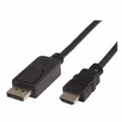Microconnect DP-HDMI-200, 2 m, DisplayPort, HDMI, Noir, Mâle/Mâle