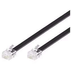 Microconnect MPK102S, 2 m, RJ-11, RJ-11, Noir, Mâle, Mâle