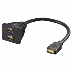 Microconnect HDM19M19F19F, 0,2 m, HDMI Type A (Standard), HDMI Type A (Standard), 1080 x 1920 pixels, Noir