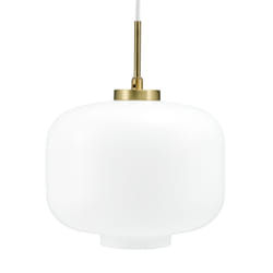 Dyberg Larsen Arp éclairage de plafond Laiton, Opaque, Blanc E27