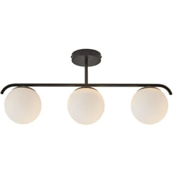 Nordlux - Suspension grant 3-Spot Verrerie Noir, H.29.23 - IP20 - E14 / Intérieur