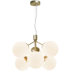 Suspension ivona 6-Spot Verrerie Laiton, H.44.5 - IP20 - E27 / Nordlux Intérieur