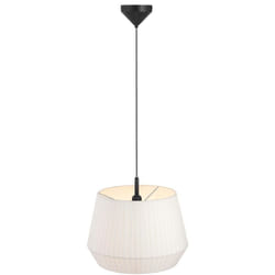 Nordlux - Suspension dicte 40 Textile Blanc, H.33.7 - IP20 - E27 / Intérieur