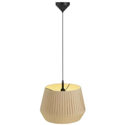 Nordlux - Suspension dicte 40 Textile Beige, H.33.7 - IP20 - E27 / Intérieur