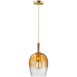 Nordlux - Suspension uma 18 Verrerie Ambre, H.30.5 - IP20 - E27 / Intérieur