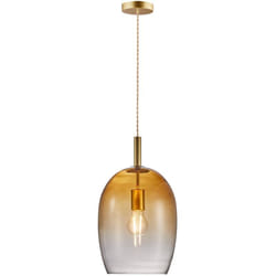 Nordlux - Suspension uma 23 Verrerie Ambre, H.39.5 - IP20 - E27 / Intérieur