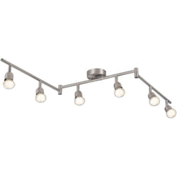 Spoterie avenue 6-Rail Métal Acier Brossé, H.15.5 - IP20 - GU10 / Nordlux Intérieur